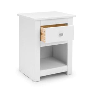 Radley - 1 Drawer Bedside Table - White - Wooden - Happy Beds