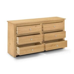 Radley - 6 Drawer Chest - Pine - Wooden - Happy Beds