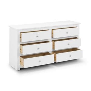 Radley - 6 Drawer Chest - White - Wooden - Happy Beds