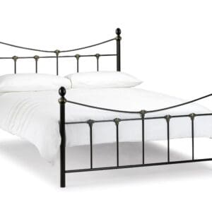 Rebecca - Single - Metal Bed - Black - Metal - 3ft - Happy Beds