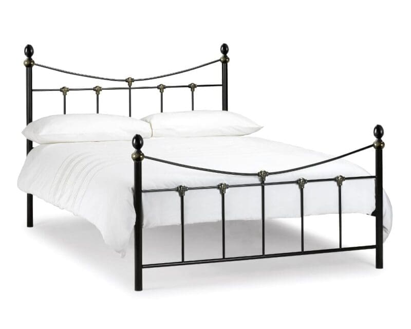 Rebecca - Single - Metal Bed - Black - Metal - 3ft - Happy Beds