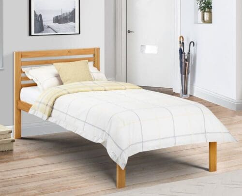 Slocum - Single - Solid Pine Bed - Pine - Wooden - Low Foot-End - 3ft - Happy Beds