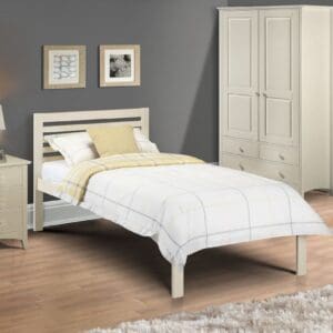 Slocum - Single - Solid Pine Bed - White - Wooden - Low Foot-End - 3ft - Happy Beds