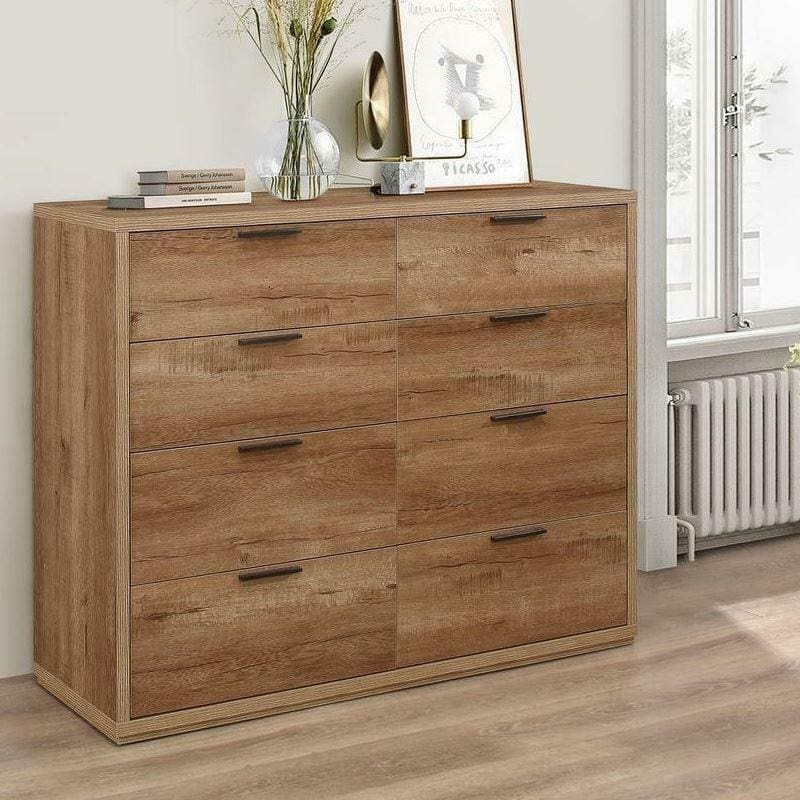 Stockwell - Rustic Merchant Chest - Oak - Wooden - Happy Beds