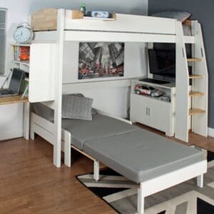 Urban - European Single - High Sleeper with Folding Desk