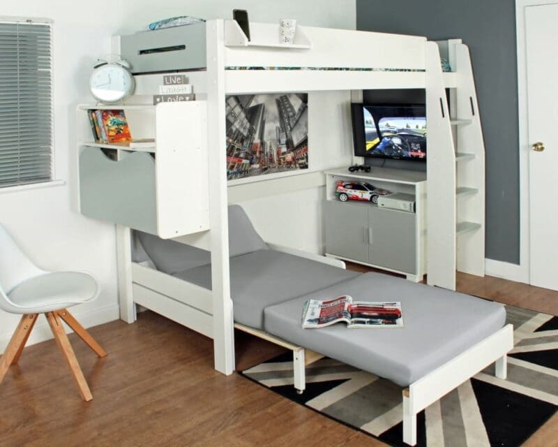 Urban - European Single - High Sleeper with Folding Desk