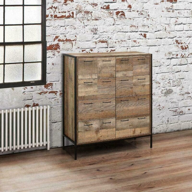 Urban Rustic - Merchant Chest - Oak/Black - Wooden/Metal - Happy Beds