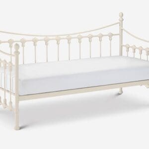 Versailles - Single - Guest Day Bed - White - Metal - 3ft - Happy Beds