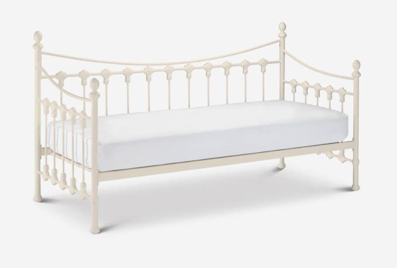 Versailles - Single - Guest Day Bed - White - Metal - 3ft - Happy Beds