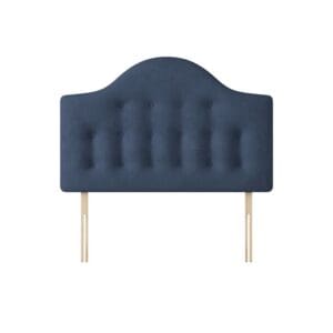 Victor - Small Single - Buttoned Headboard - Dark Blue - Fabric - 2ft6 - Happy Beds