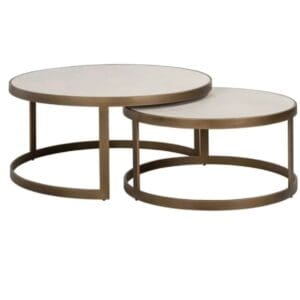 Whitebone Brass Coffee Table Set of 2