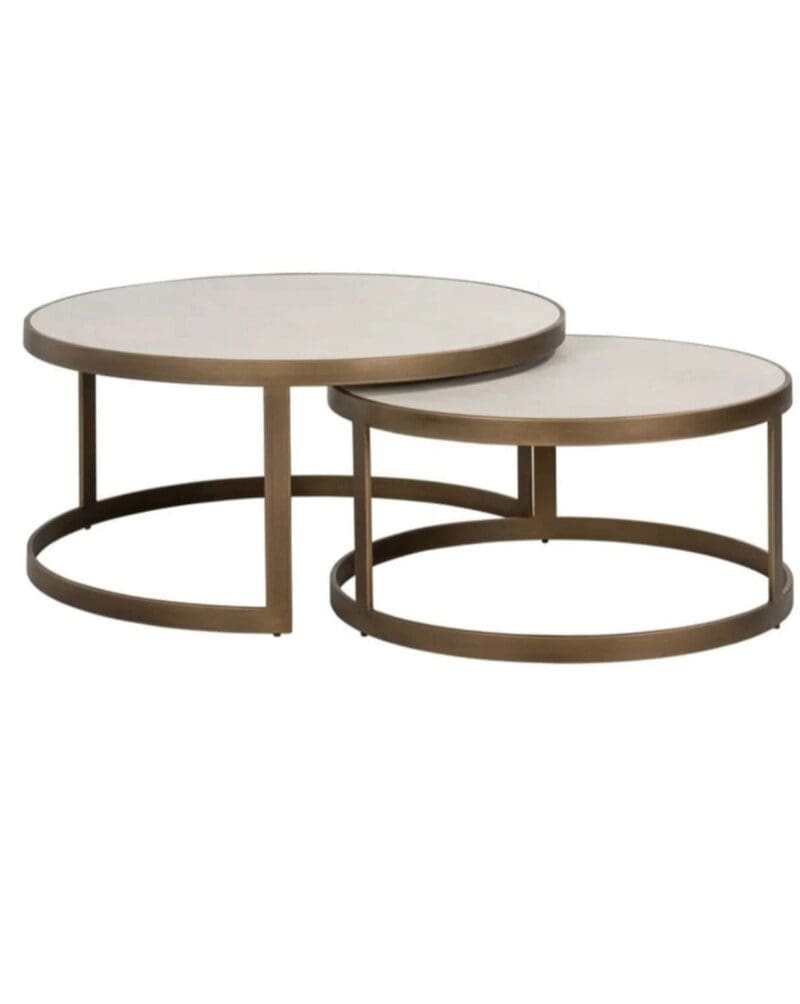 Whitebone Brass Coffee Table Set of 2