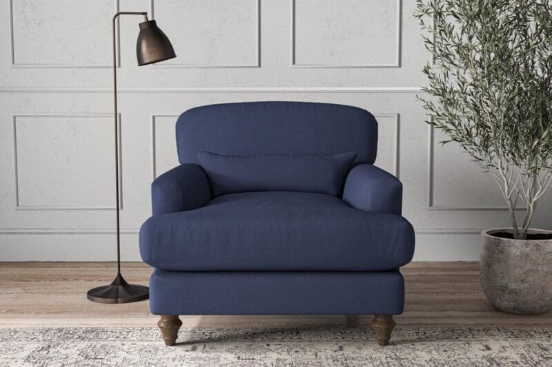 nkuku deni armchair recycled cotton navy 5055672435525 33151751651504