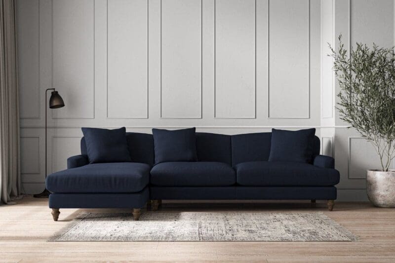 nkuku deni grand left hand chaise sofa brera linen indigo 5055672429142 33152913539248