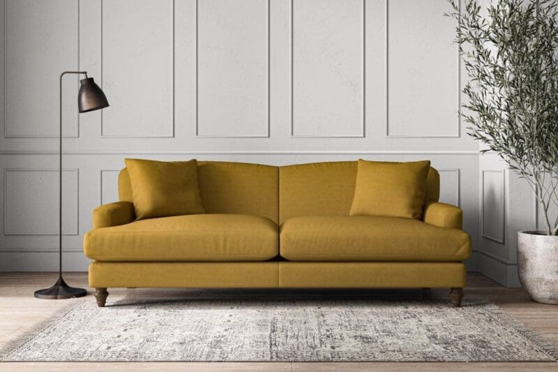 nkuku deni grand sofa recycled cotton ochre 5055672436454 33151807946928