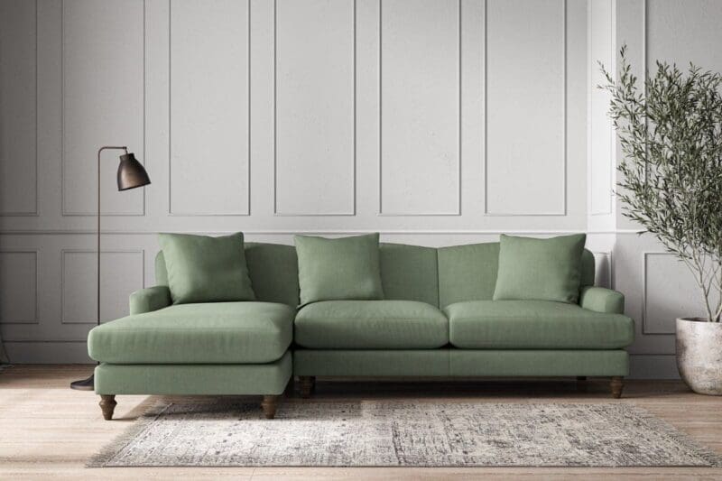 nkuku deni large left hand chaise sofa brera linen jade 5055672429999 33152955875504