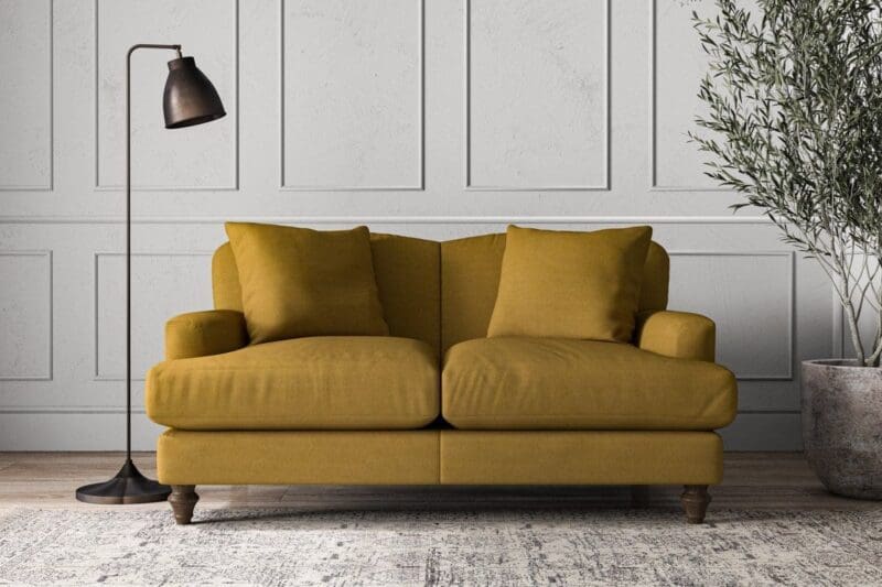 nkuku deni small sofa recycled cotton ochre 5055672438052 33151866142896