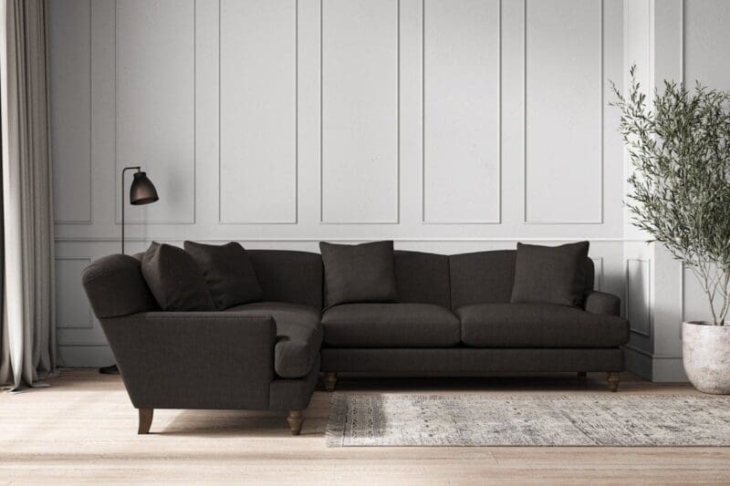 nkuku deni super grand left hand corner sofa brera linen espresso 5055672431046 33153399783600