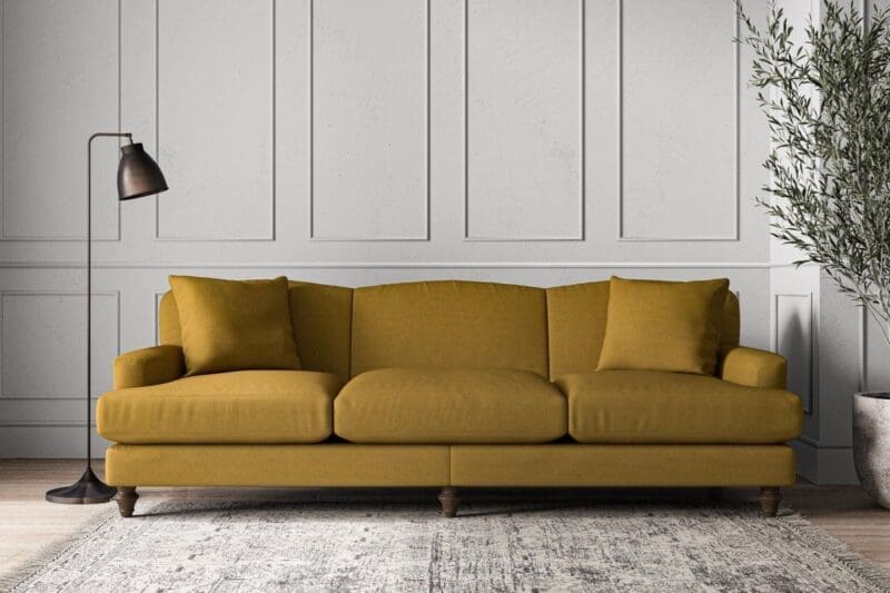 nkuku deni super grand sofa recycled cotton ochre 5055672438434 33151870501040