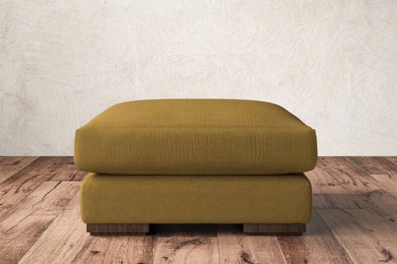 nkuku guddu medium footstool recycled cotton ochre 5055672440154 33156603805872