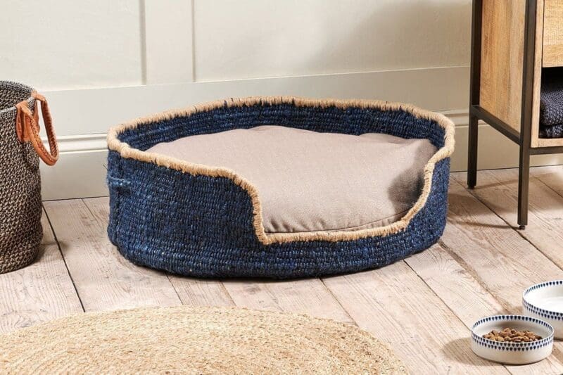 nkuku jaiyuh hemp pet bed indigo large 5 06e 12 32807253606576