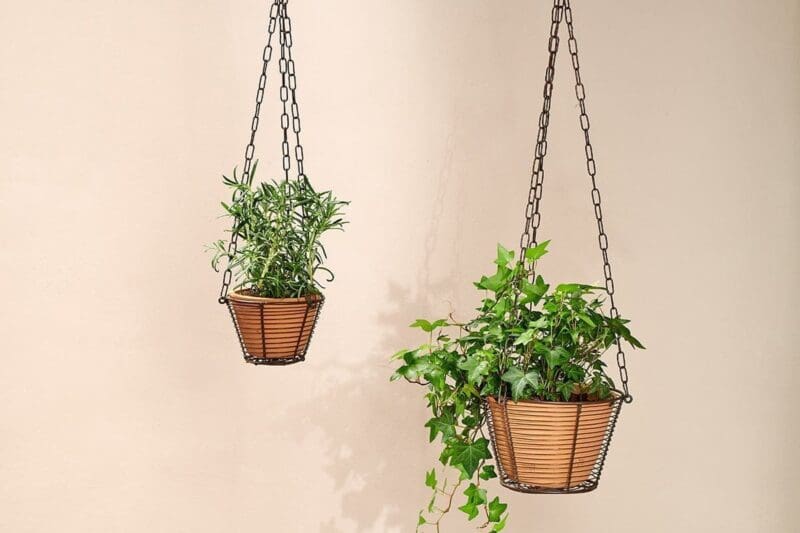 nkuku kappil terracotta and wire hanging planter 32810216816816 1