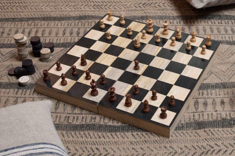 nkuku mango wood chess draughts 5055672472636 29321459040432