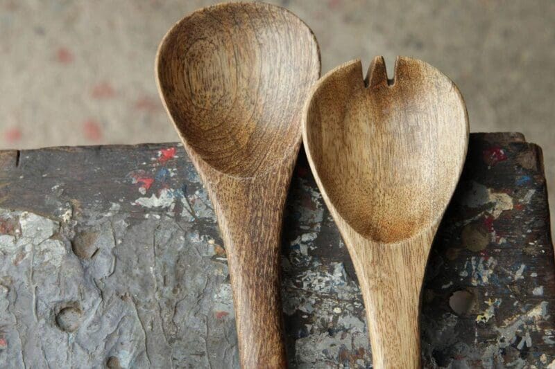 nkuku mango wood salad servers 12149664252002