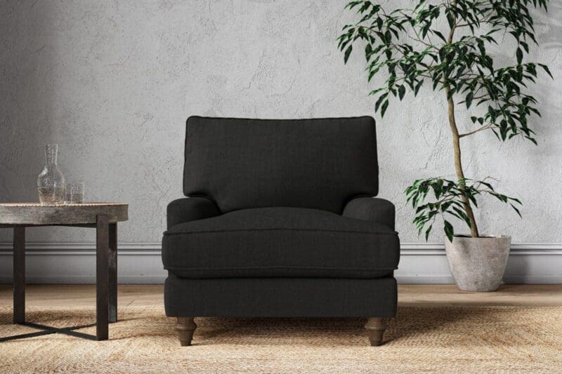 nkuku marri armchair brera linen charcoal 5055672433415 33162433364144