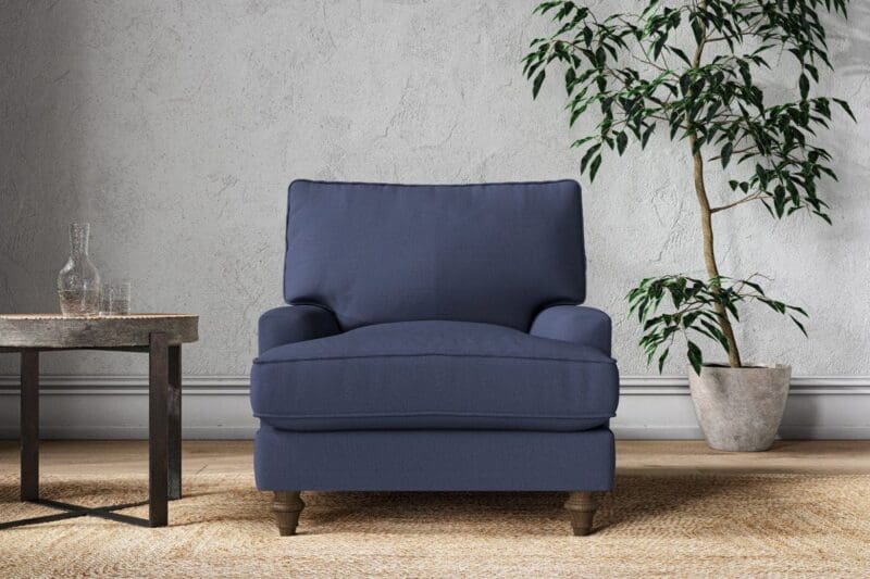 nkuku marri armchair recycled cotton navy 5055672440598 33162446012592