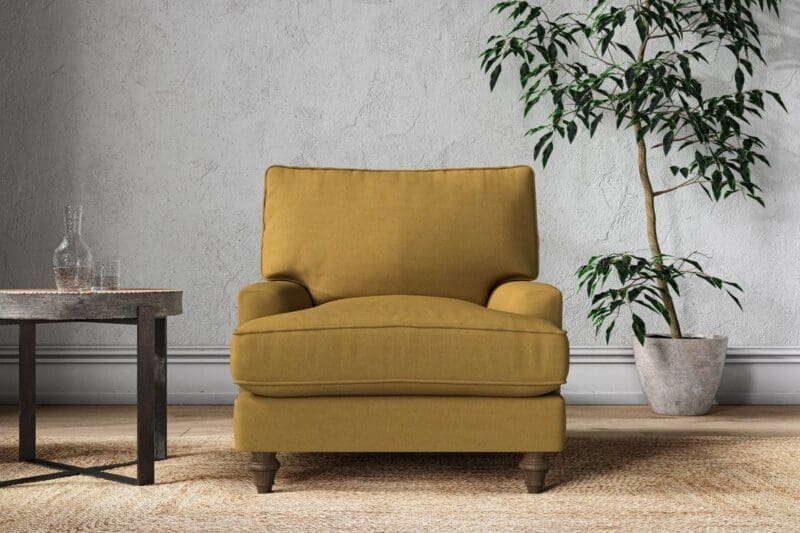 nkuku marri armchair recycled cotton ochre 5055672440635 33162446241968