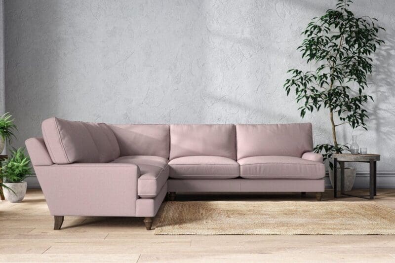 nkuku marri grand corner sofa recycled cotton lavender 5055672440673 33162467049648