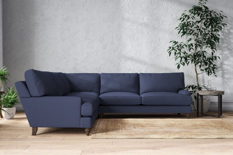 nkuku marri grand corner sofa recycled cotton navy 5055672440710 33162469146800