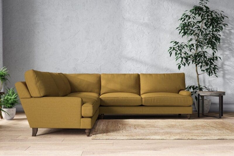 nkuku marri grand corner sofa recycled cotton ochre 5055672440758 33162469376176