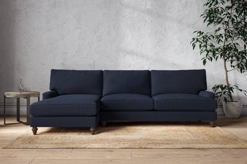 nkuku marri grand left hand chaise sofa brera linen indigo 5055672433828 33162514694320