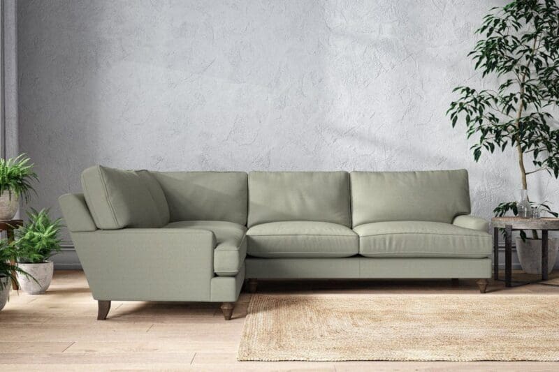 nkuku marri grand left hand corner sofa recycled cotton seaspray 5055672441045 33162638655664