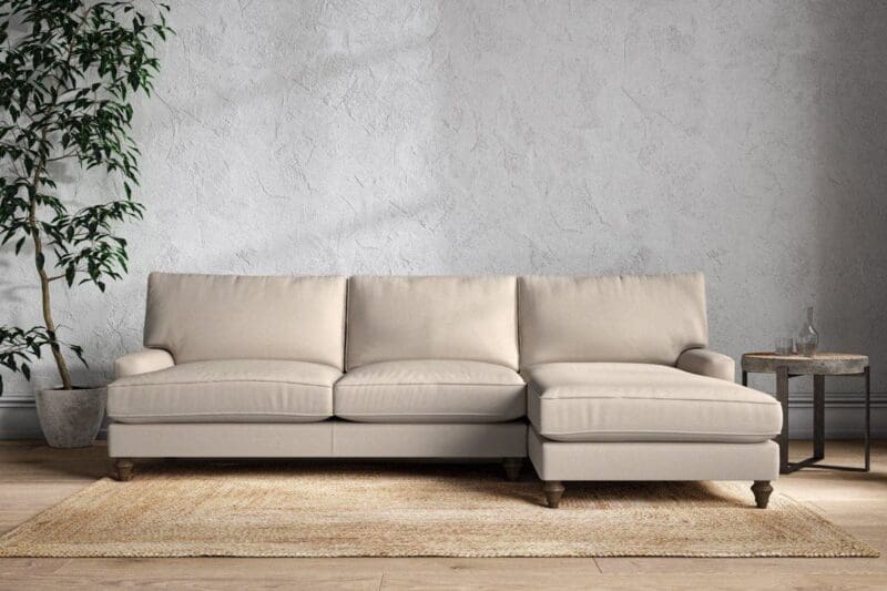 nkuku marri grand right hand chaise sofa recycled cotton natural 5055672441120 33162652057776