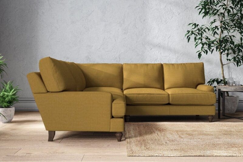 nkuku marri large corner sofa recycled cotton ochre 5055672441595 33162744103088