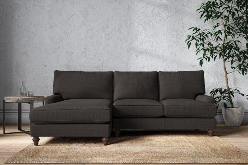 nkuku marri large left hand chaise sofa brera linen espresso 5055672434641 33162763927728