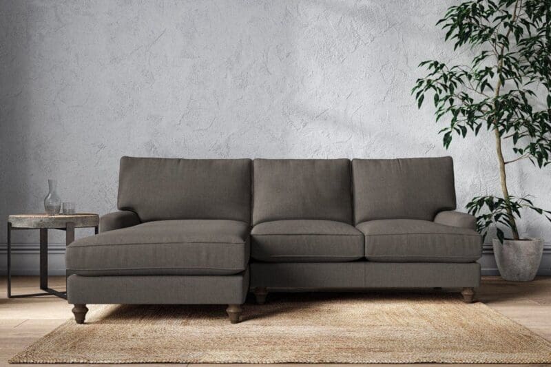 nkuku marri large left hand chaise sofa brera linen granite 5055672434658 33162764714160