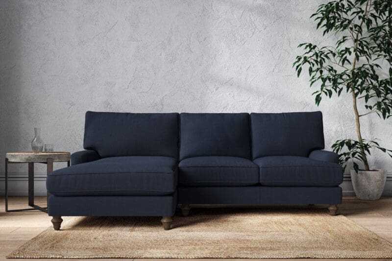 nkuku marri large left hand chaise sofa brera linen indigo 5055672434665 33162765172912