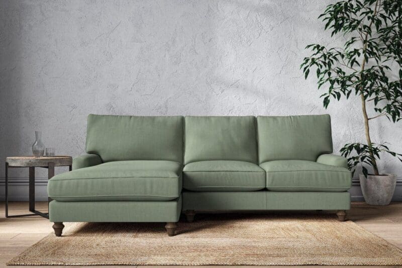 nkuku marri large left hand chaise sofa brera linen jade 5055672434672 33162765729968