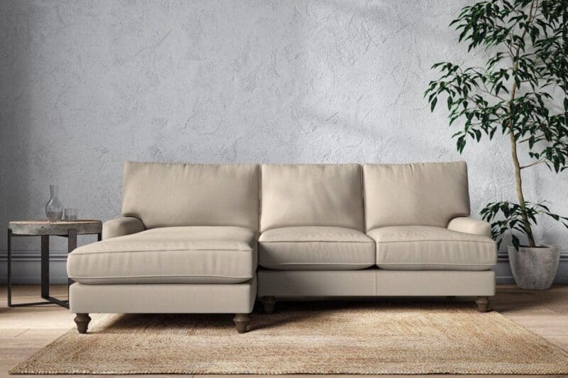 nkuku marri large left hand chaise sofa recycled cotton stone 5055672441731 33162775363760