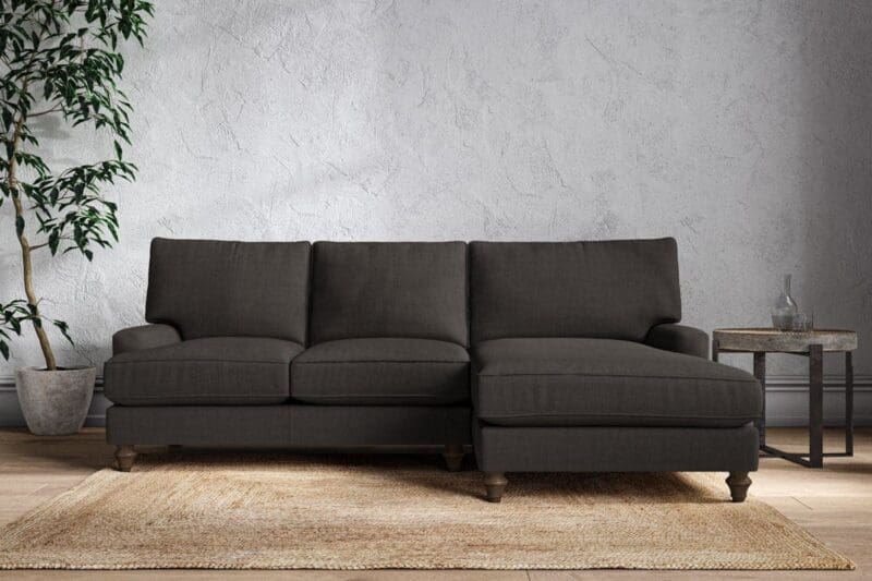 nkuku marri large right hand chaise sofa brera linen espresso 5055672434764 33162778968240