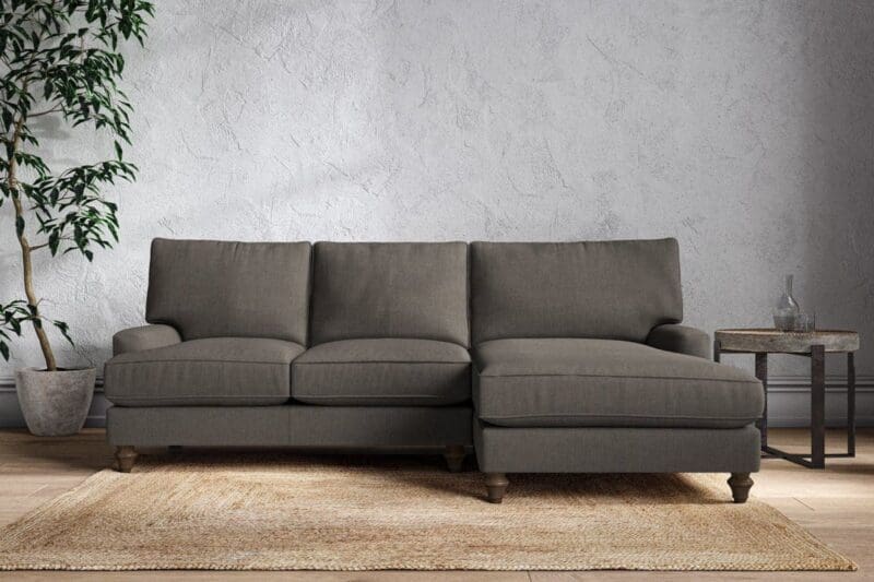 nkuku marri large right hand chaise sofa brera linen granite 5055672434771 33162779361456