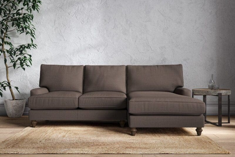 nkuku marri large right hand chaise sofa recycled cotton mocha 5055672441939 33162821501104