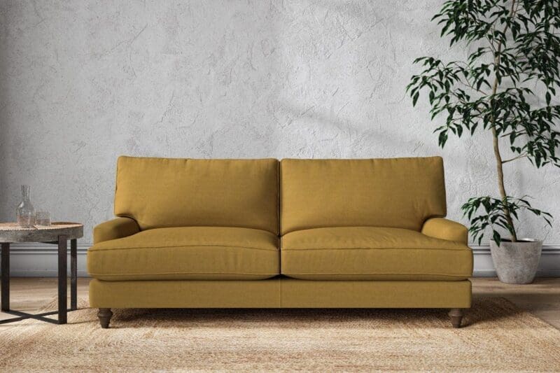 nkuku marri large sofa recycled cotton ochre 5055672442073 33162906402992