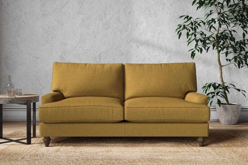 nkuku marri medium sofa recycled cotton ochre 5055672442431 33162955686064