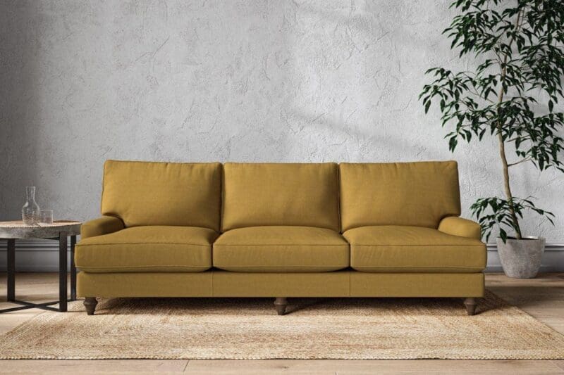 nkuku marri super grand sofa recycled cotton ochre 5055672442554 33162971709616