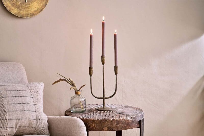 nkuku mbata brass candelabra antique brass 5055672472407 29559383654576